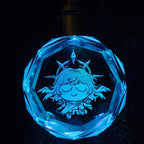 Sunday Laser Crystal Keychain With LED Light