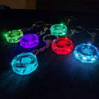 Genshin Impact Archon Laser Crystal Keychain with LED Light