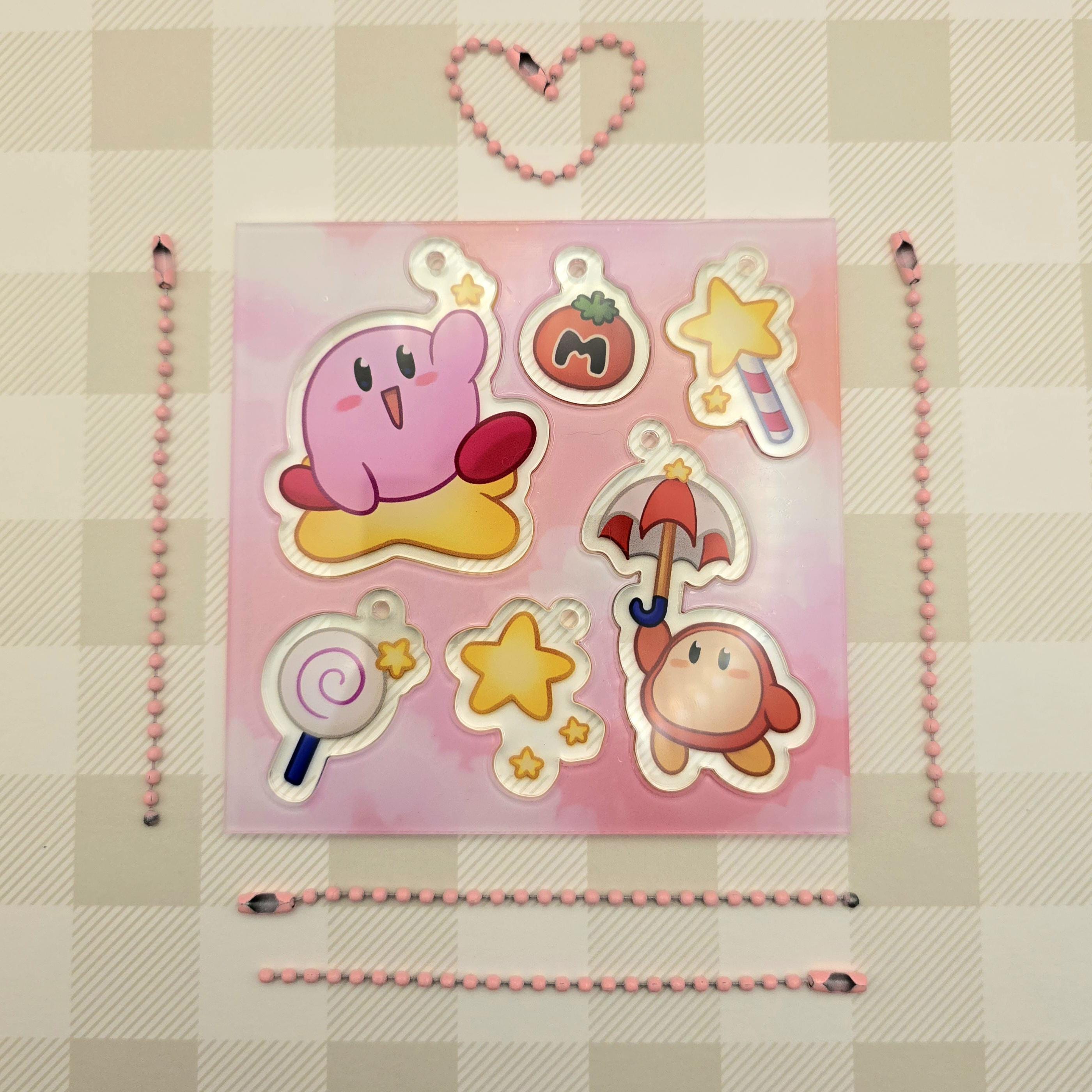 Kirby Acrylic DIY Keychain Sheet