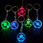 Genshin Impact Archon Laser Crystal Keychain with LED Light