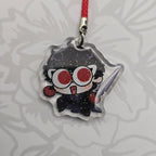 Persona Protagonist Glitter Epoxy Phone Charm Keychains