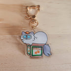 Goofy Cat Acrylic Keychains