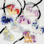 MLP Glitter Epoxy Keychain: Mane 6