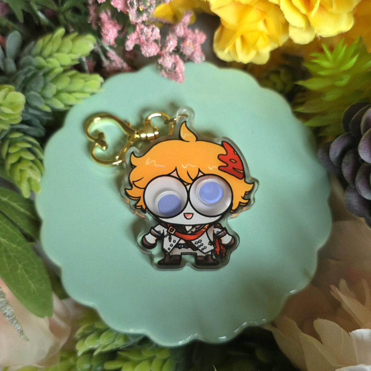 Genshin Impact Acrylic Googly Eye Shaker Keychain