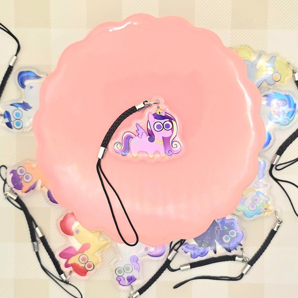MLP Glitter Epoxy Keychain: Princesses and Side Characters