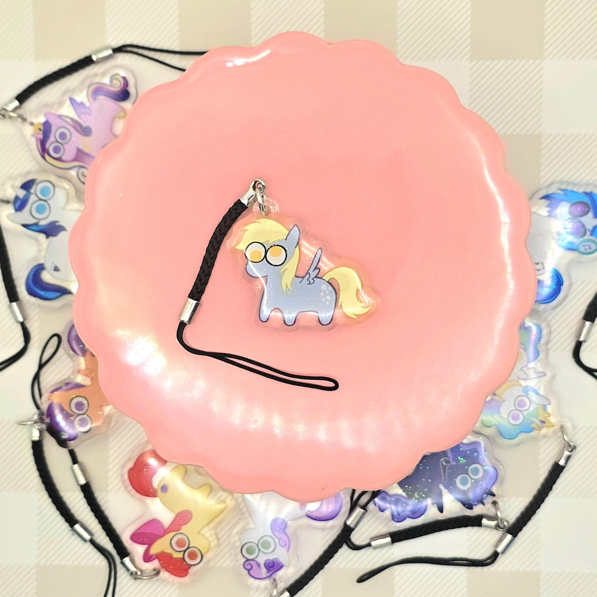 MLP Glitter Epoxy Keychain: Princesses and Side Characters