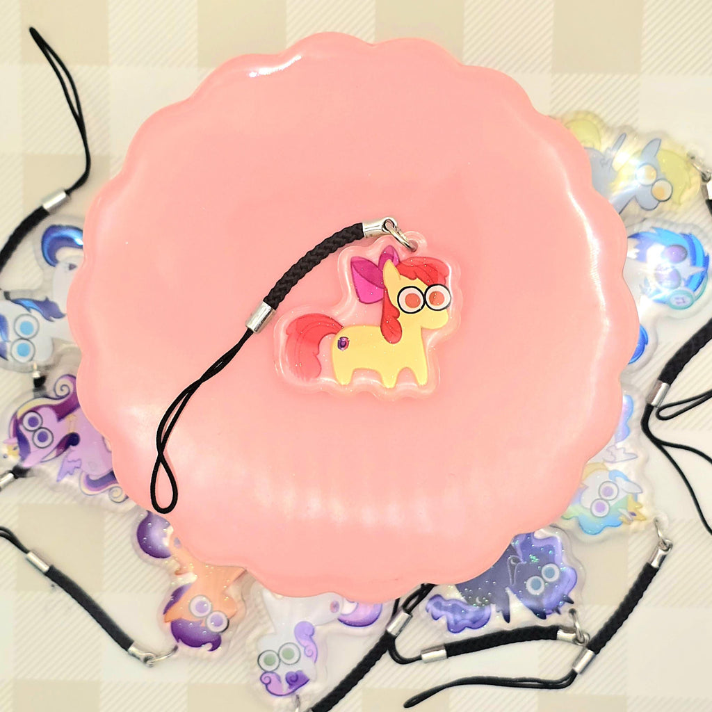 MLP Glitter Epoxy Keychain: Princesses and Side Characters
