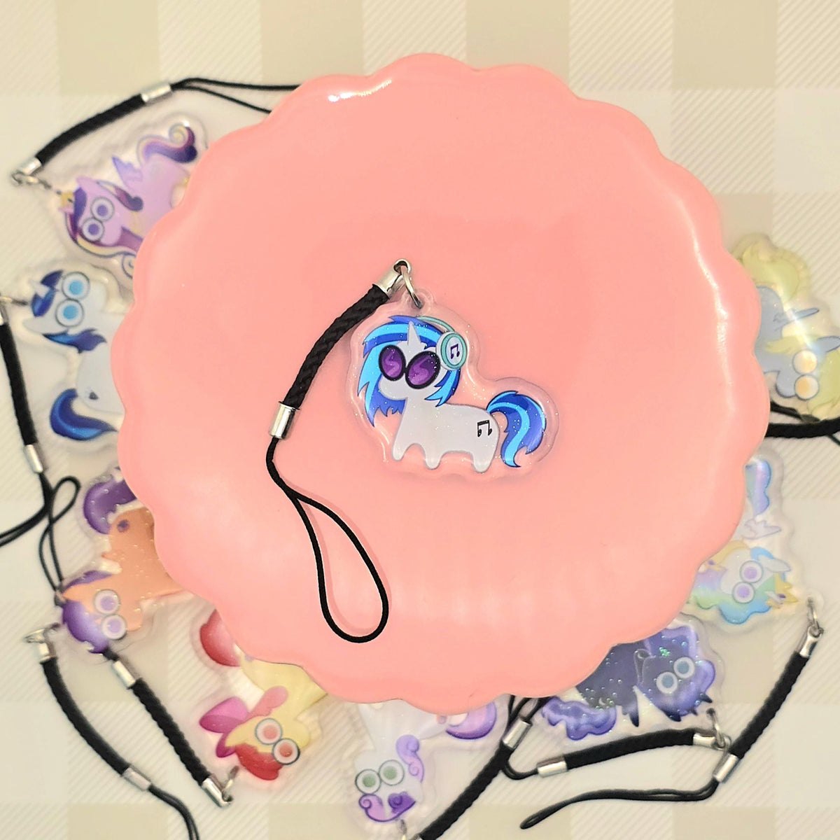MLP Glitter Epoxy Keychain: Princesses and Side Characters