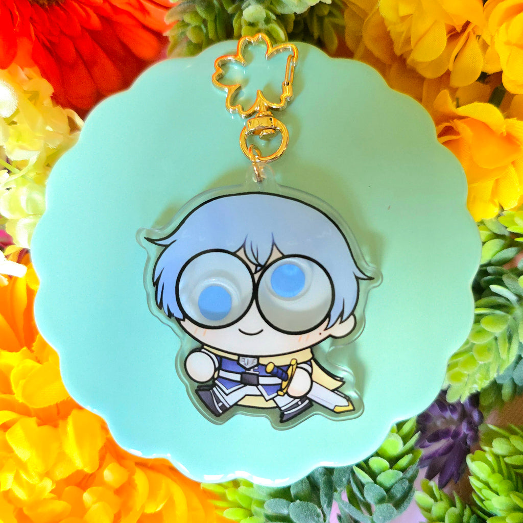 Frieren and Himmel Googly Eye Shaker Keychains