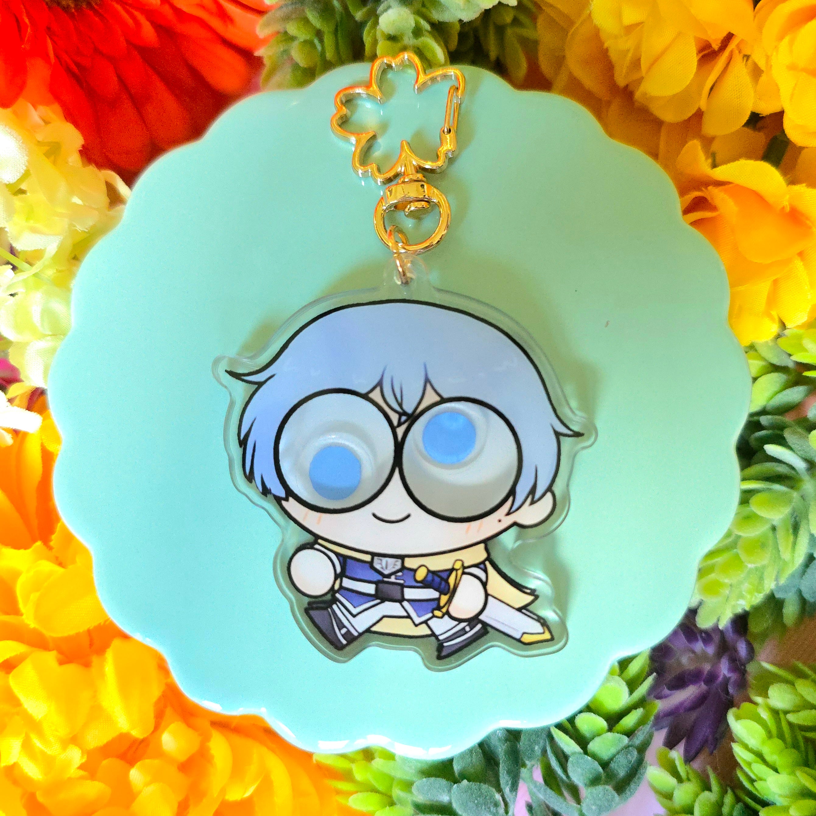 Frieren and Himmel Googly Eye Shaker Keychains