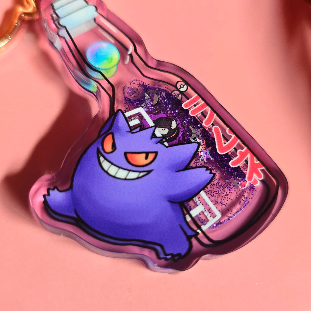 Gengar Gastly Ramune Liquid Glitter Shaker